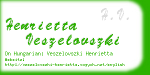 henrietta veszelovszki business card